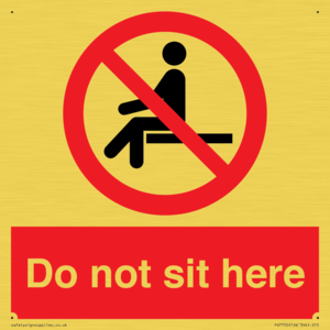 Do not sit here
